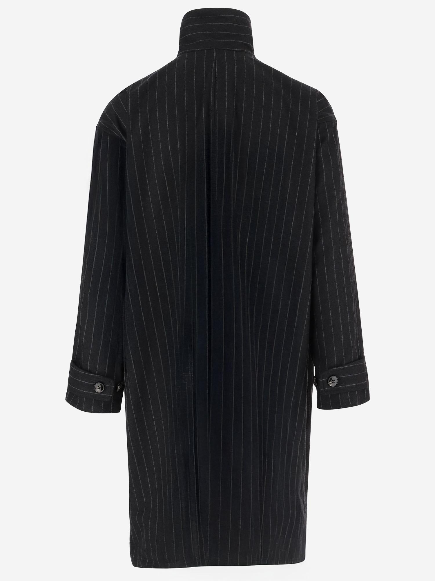 CAPPOTTO IN MISTO CASHMERE CON MOTIVO A RIGHE GM002277 TE17628O8007 GIORGIO ARMANI 