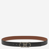 CINTURA IN PELLE 670574 002NERONEWCOGNAC SALVATORE FERRAGAMO 