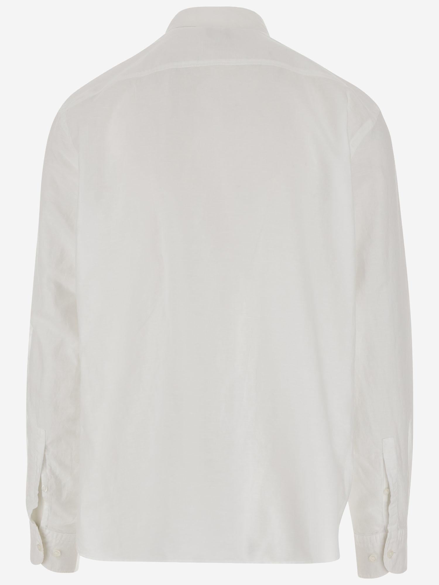 Camicia in misto lino 50539531 100 HUGO BOSS 