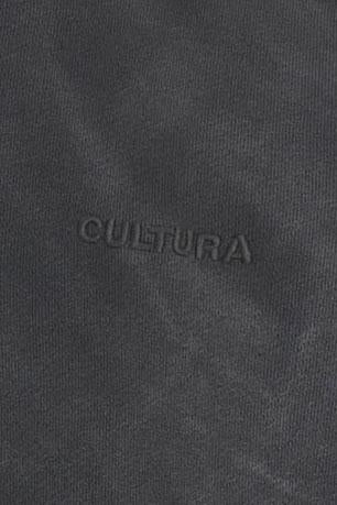 FELPA CON CAPPUCCIO IN COTONE E MANICHE A STRATI I002  CULTURA 