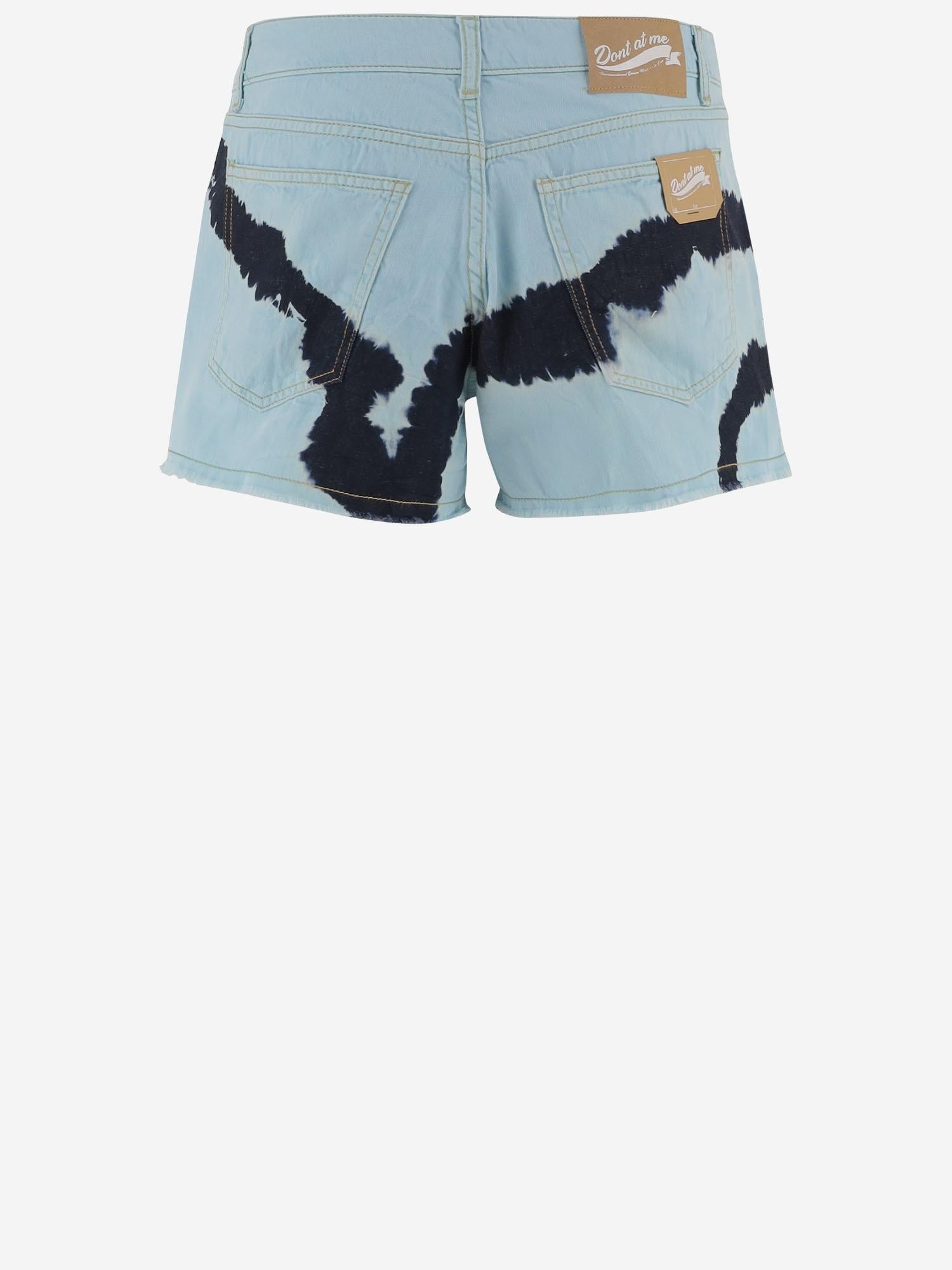 PANTALONI CORTI IN COTONE CON MOTIVO TIE-DYE DAM26TU4 BLUE DONT @ ME 