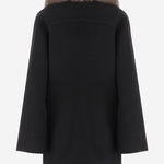 CAPPOTTO IN LANA CON COLLO IN PELLICIA 7B0CA3Z9 9UK0NO VALENTINO 