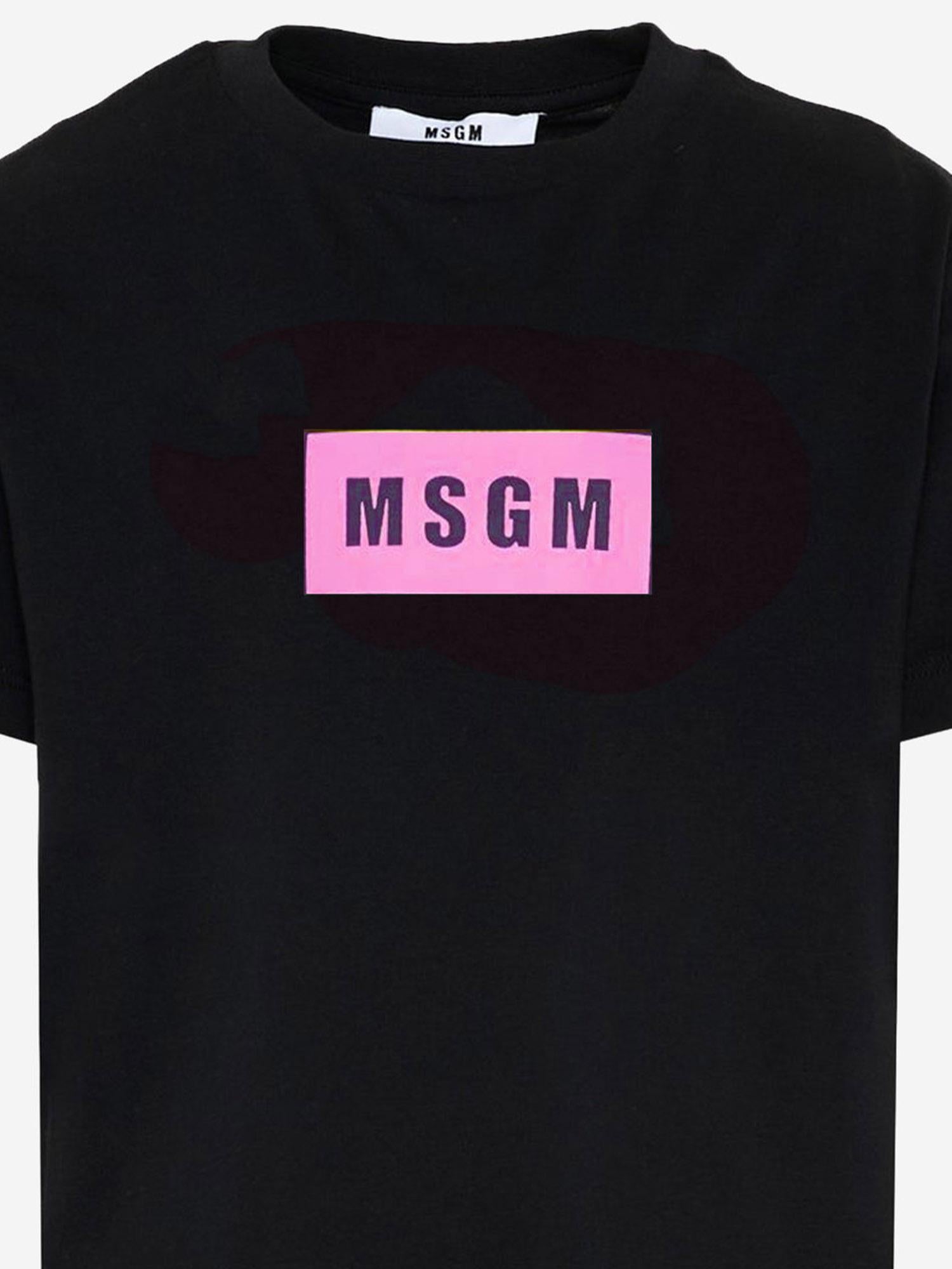T-SHIRT IN COTONE CON LOGO S6MSJUTH005 11088 MSGM KIDS 