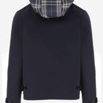 GIACCA REVERSIBILE IN COTONE CHECK 8118012 SILHOUETTEBLUE BURBERRY 