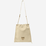 BORSA SQUADRATA IN PELLE CON LOGO 104359 A270C50Q PINKO 