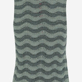 TOP IN MISTO VISCOSA CON MOTIVO ONDULATO 068 VERDE COLOUR MARKET 