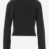 MAGLIONE CON COLLO A SCIARPA IN LANA E CASHMERE KN2638041 999B PATOU 