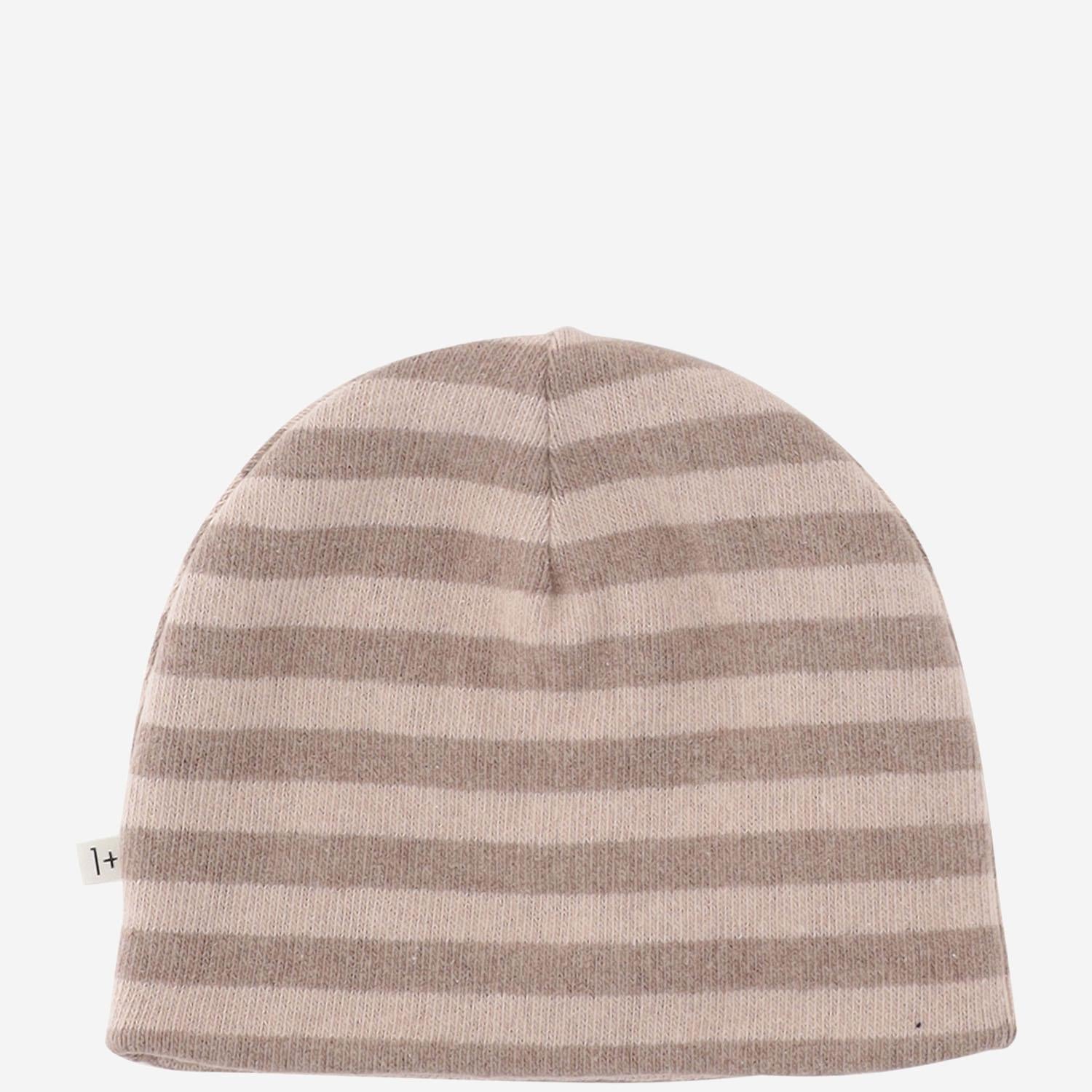 Beanie in misto cotone stretch 25W159 NUDE 1+ IN THE FAMILY KIDS 