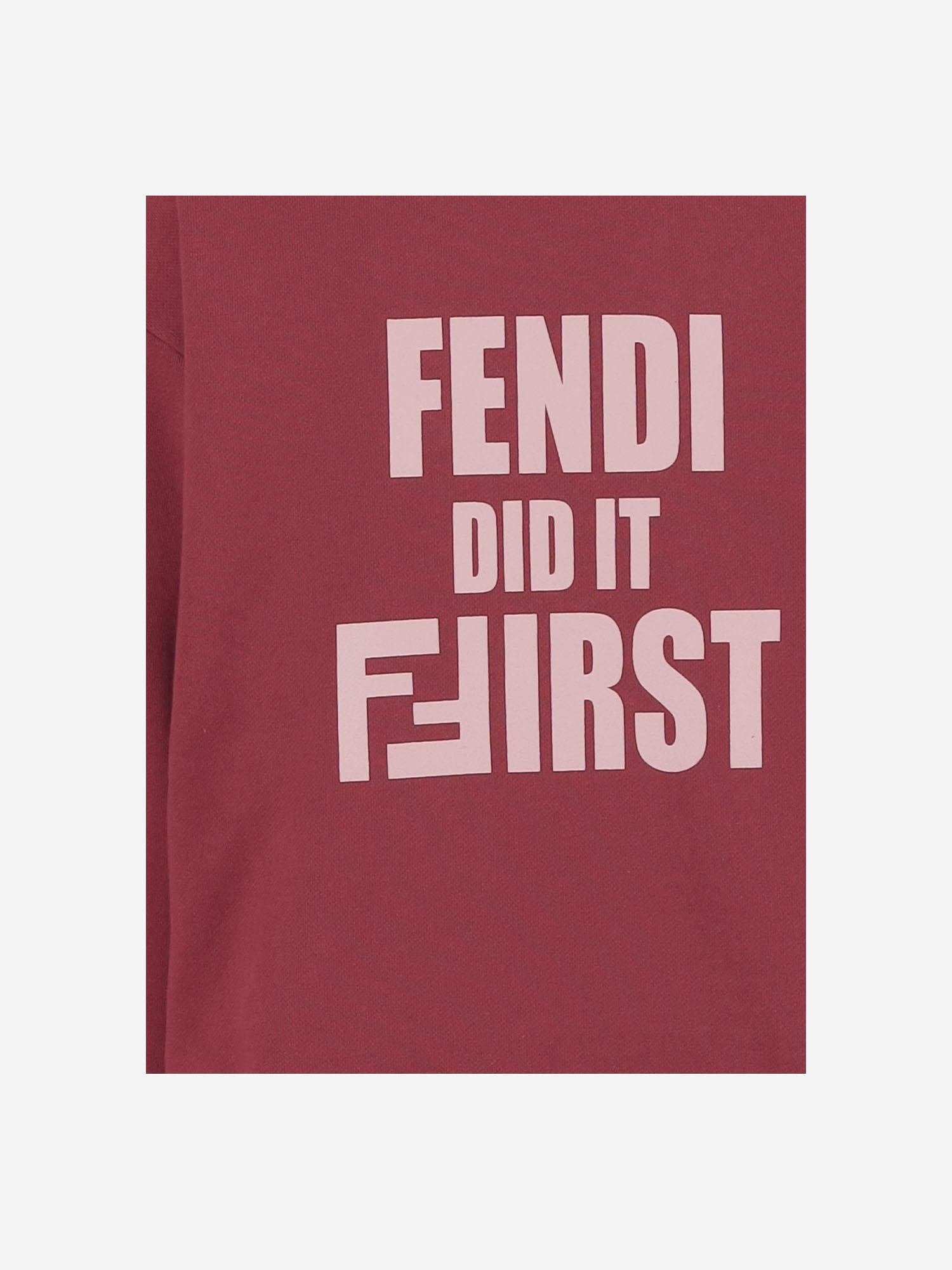 FELPA IN COTONE IN CON LOGO JUH107 5V0F1SAY FENDI KIDS 