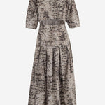Abito in cotone con motivo animalier 106850 A3B1CZ9 PINKO 