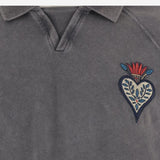 T-SHIRT IN COTONE CON RICAMO FIAMMA E LOGO POSTERIORE 80OAHE22 CJW13899 JUST CAVALLI 