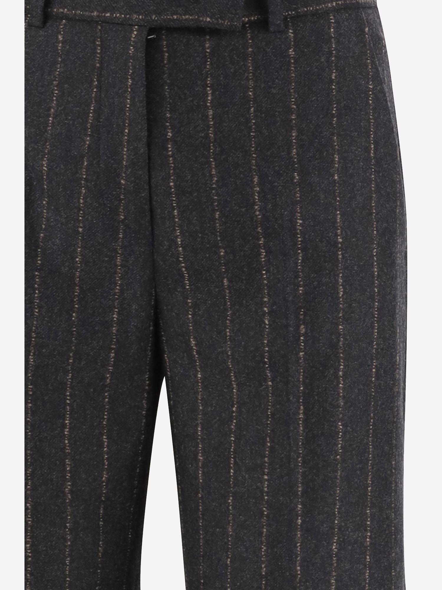 PANTALONI TEODORA IN LANA E CASHMERE A RIGHE TEODORA 5071673 QL2 