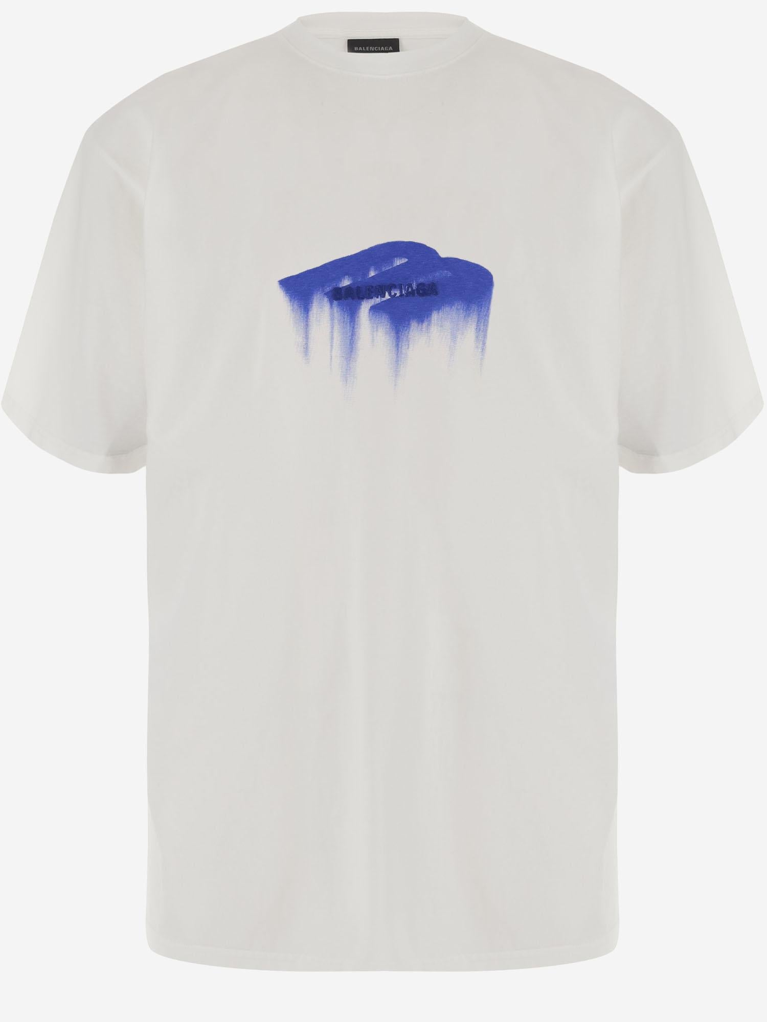 T-SHIRT IN COTONE CON LOGO 850345 TUVJ89000 BALENCIAGA 