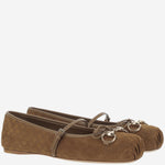 Ballerina in pelle scamosciata 814413 AAEEN2808 GUCCI 