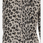 CARDIGAN IN LANA E CASHMERE STAMPA ANIMALIER 25517640 909 ALLUDE 