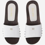 SANDALI IN PELLE CON LOGO 5Z425E 069F0009 MIU MIU 