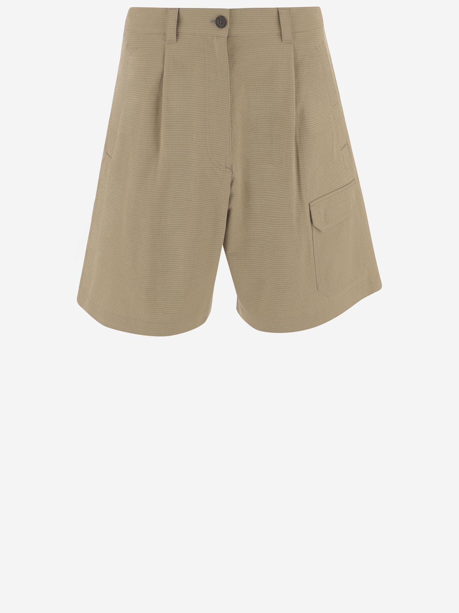 PANTALONI CORTI IN misto cotone MP1973 19CUF0065 MIU MIU 