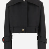 GIACCA CORTA CON CINTURA IN LANA JA0600218 999B PATOU 
