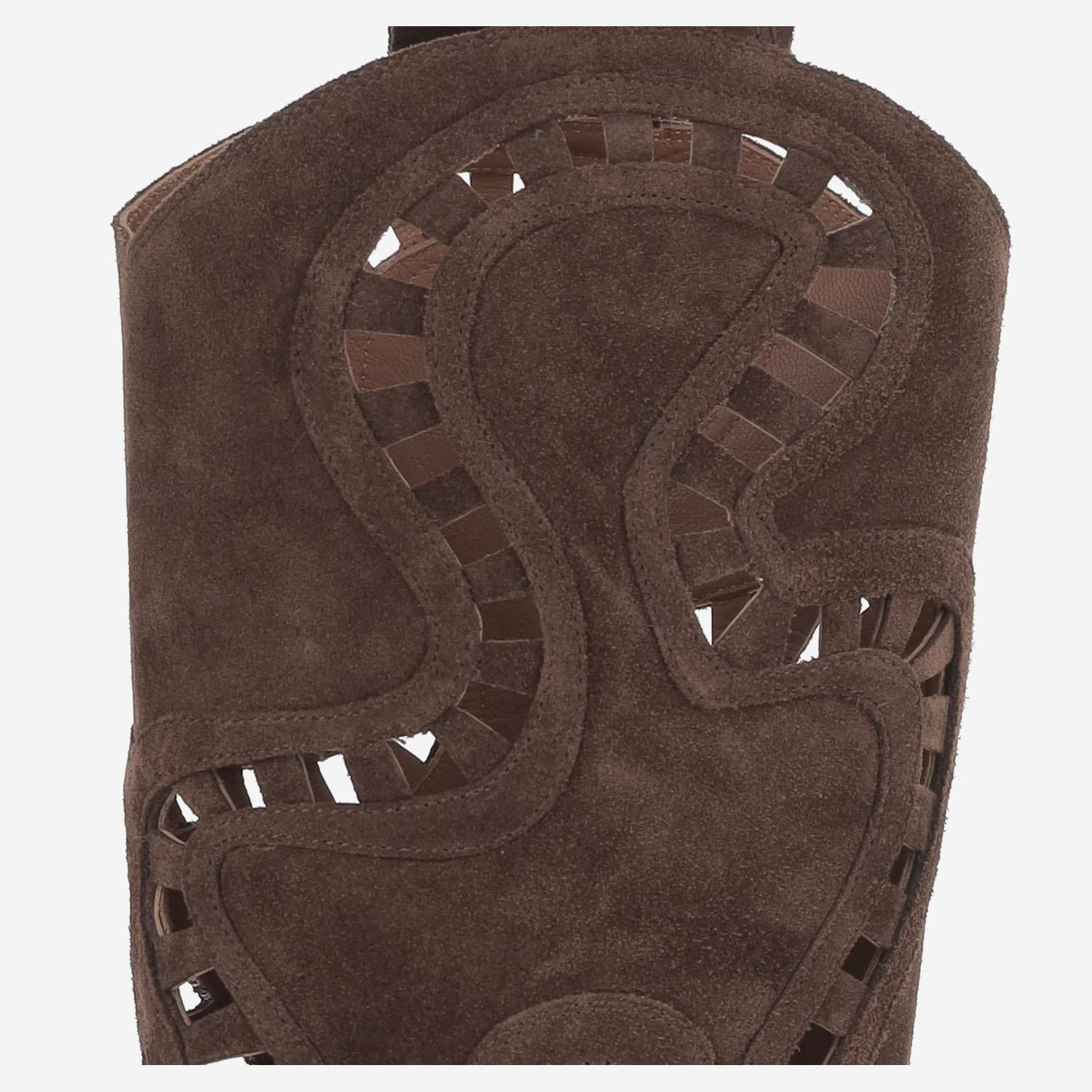 STIVALI IN SUEDE CON DETTAGLI CUT-OUT SR490202 VELOURMUSTANG SARTORE 