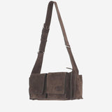 Borsa a tracolla Utilitaire in pelle scamosciata 5BC205 2CSSF0324 MIU MIU 