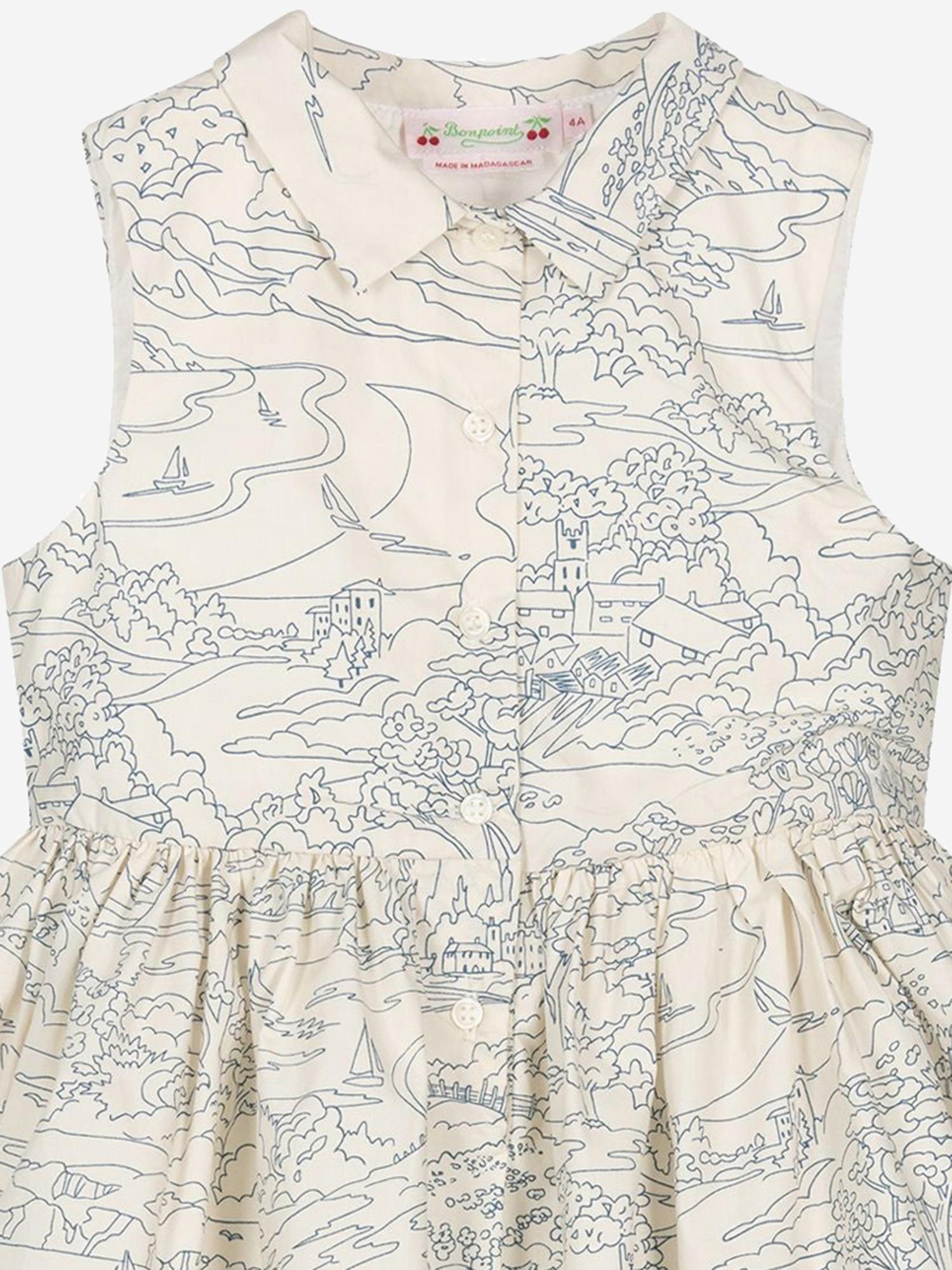 Abito con cotone con stampa grafica S06GDRW00048 677 BONPOINT KIDS 