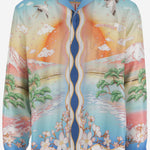 CAMICIA IN PURA SETA CON STAMPA GRAFICA UMPF25SH006 01 CASABLANCA 