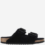SANDALI ARIZONA IN SUEDE E SHEARLING 752663 BLACK BIRKENSTOCK 