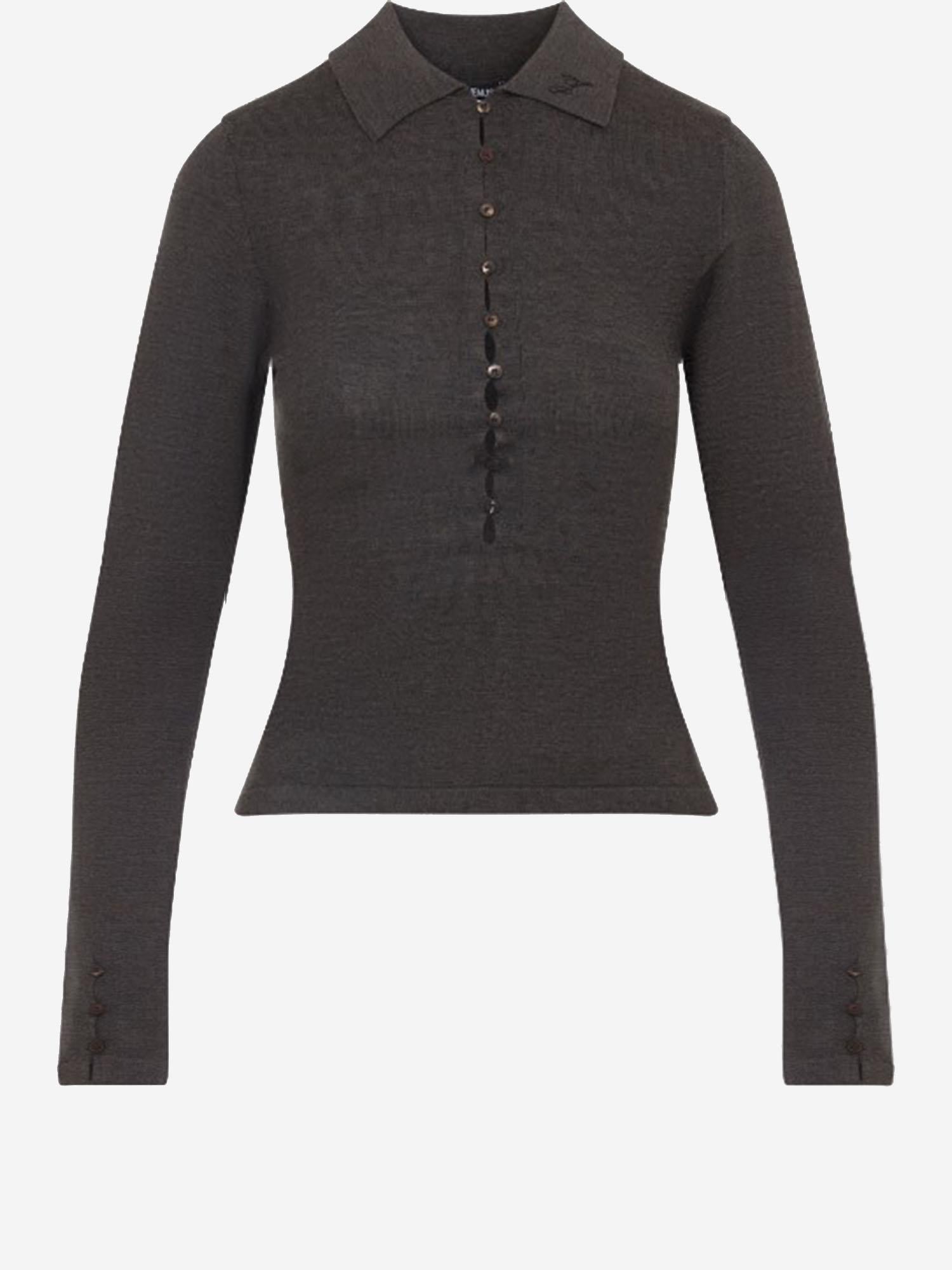MAGLIA POLO IN LANA POW00806AK00145 880 JACQUEMUS 