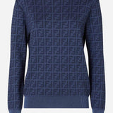 MAGLIA JUMPER IN LANA E SETA FZXE39 AYM1F1UKI FENDI 