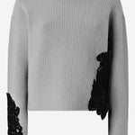 Maglione in misto lana stretch con pizzo 105505 A2R1II2 PINKO 