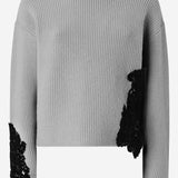 Maglione in misto lana stretch con pizzo 105505 A2R1II2 PINKO 