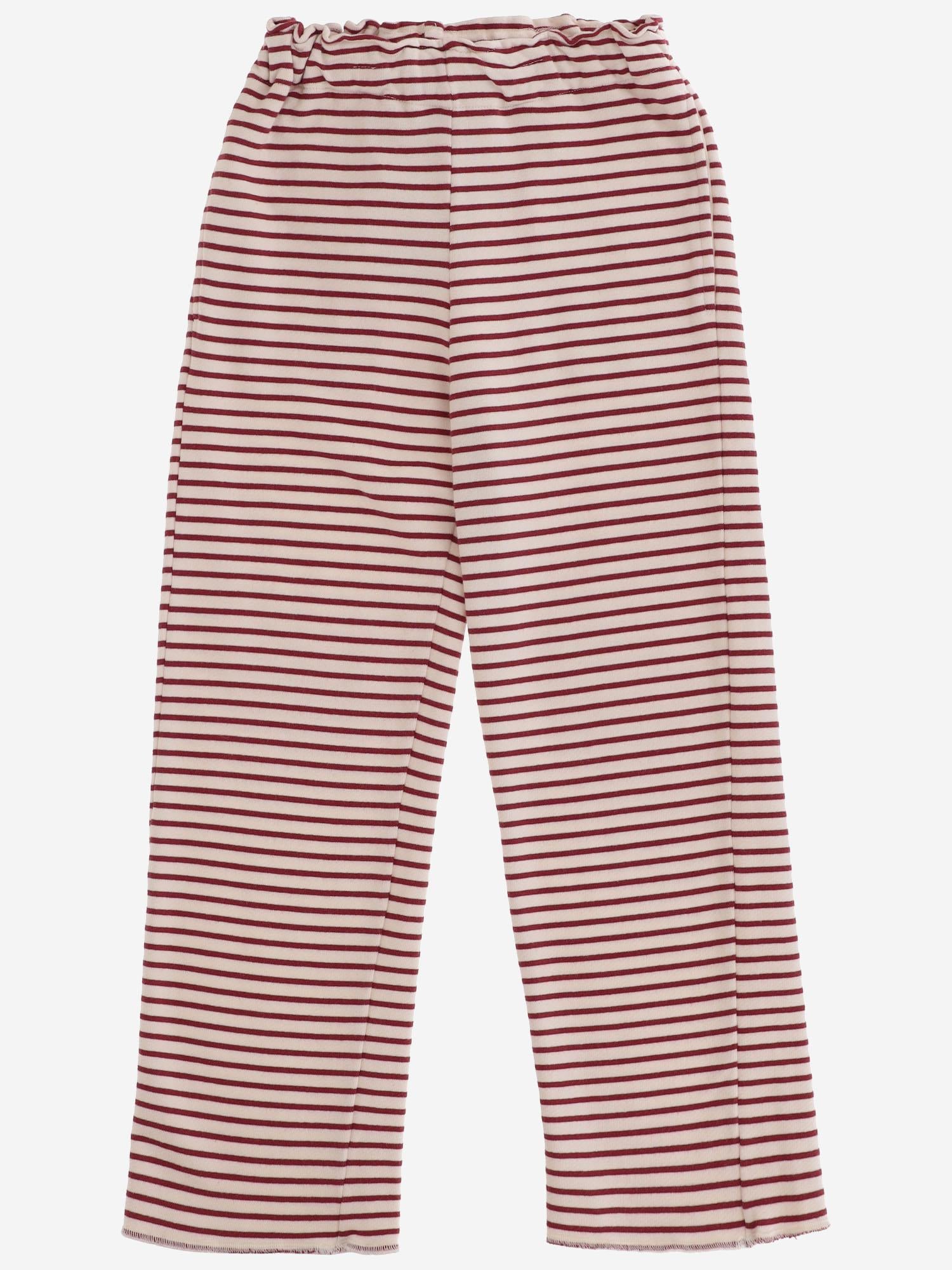 PANTALONI IN MISTO COTONE STRETCH CON MOTIVO A RIGHE 04618056 327 BABE & TESS KIDS 
