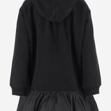 FELPA CON CAPPUCCIO E ROUCHE IN COTONE CON LOGO JE1979995 999B PATOU 