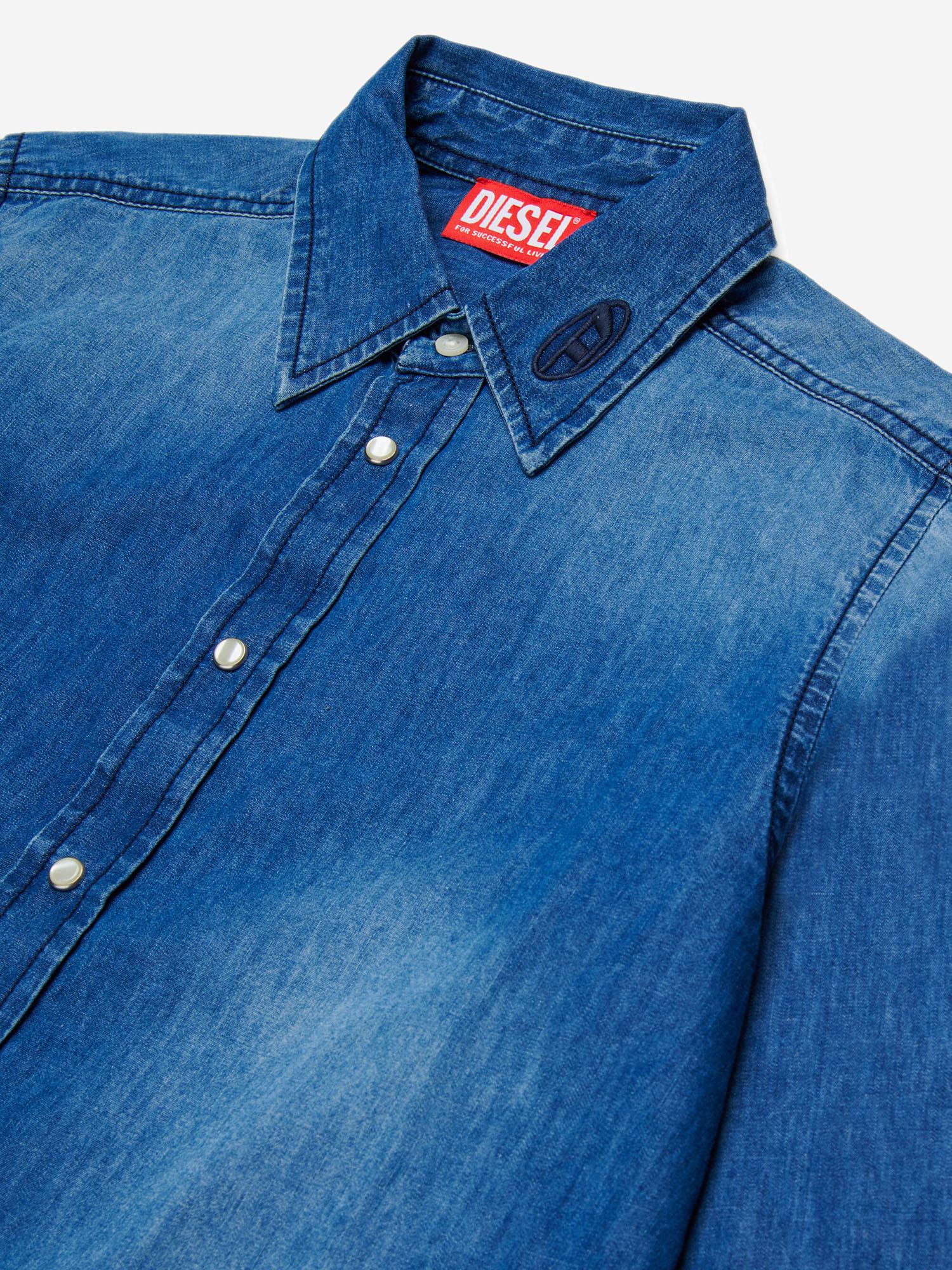 CAMICIA CSIMPLY-OVER IN COTONE J01330 KXBRWK01 DIESEL KIDS 