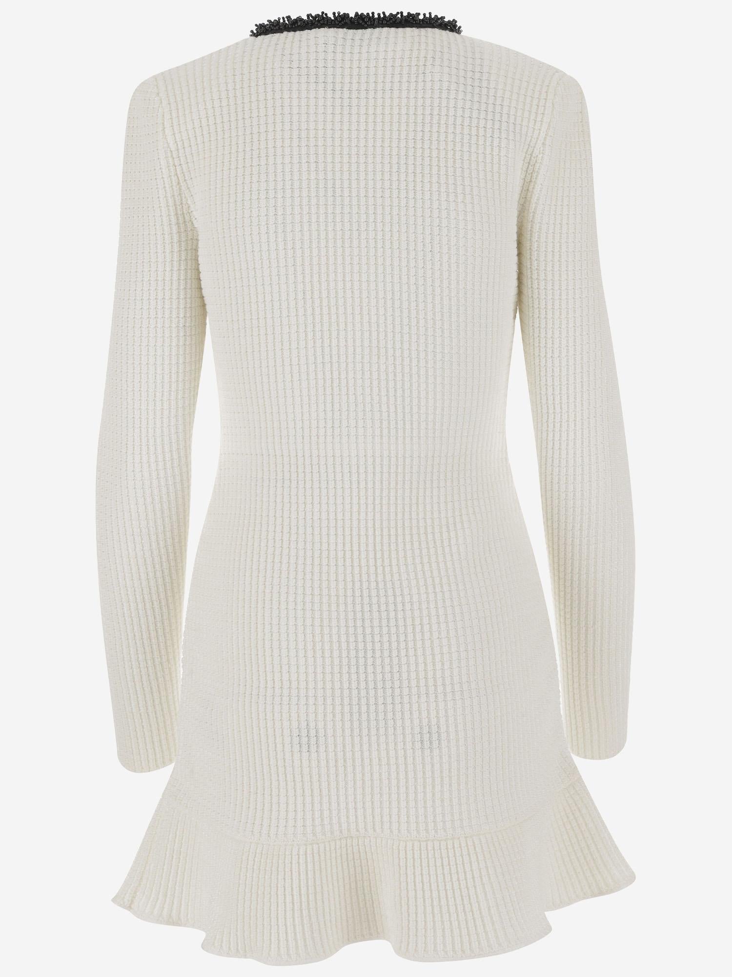 ABITO IN MAGLIA CON PERLINE RS25087SW WHITE SELF PORTRAIT 