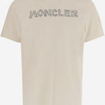 T-SHIRT IN COTONE CON STAMPA LOGO 8C00025 89AUG21L MONCLER 