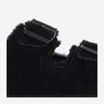 SANDALI ARIZONA IN SUEDE E SHEARLING 752663 BLACK BIRKENSTOCK 