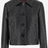 GIACCA IN PELLE CON MOTIVO GG 834308 XNA4F1000 GUCCI 