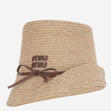 CAPPELLO IN RAFIA CON LOGO 5HC503 2IIFF062F MIU MIU 