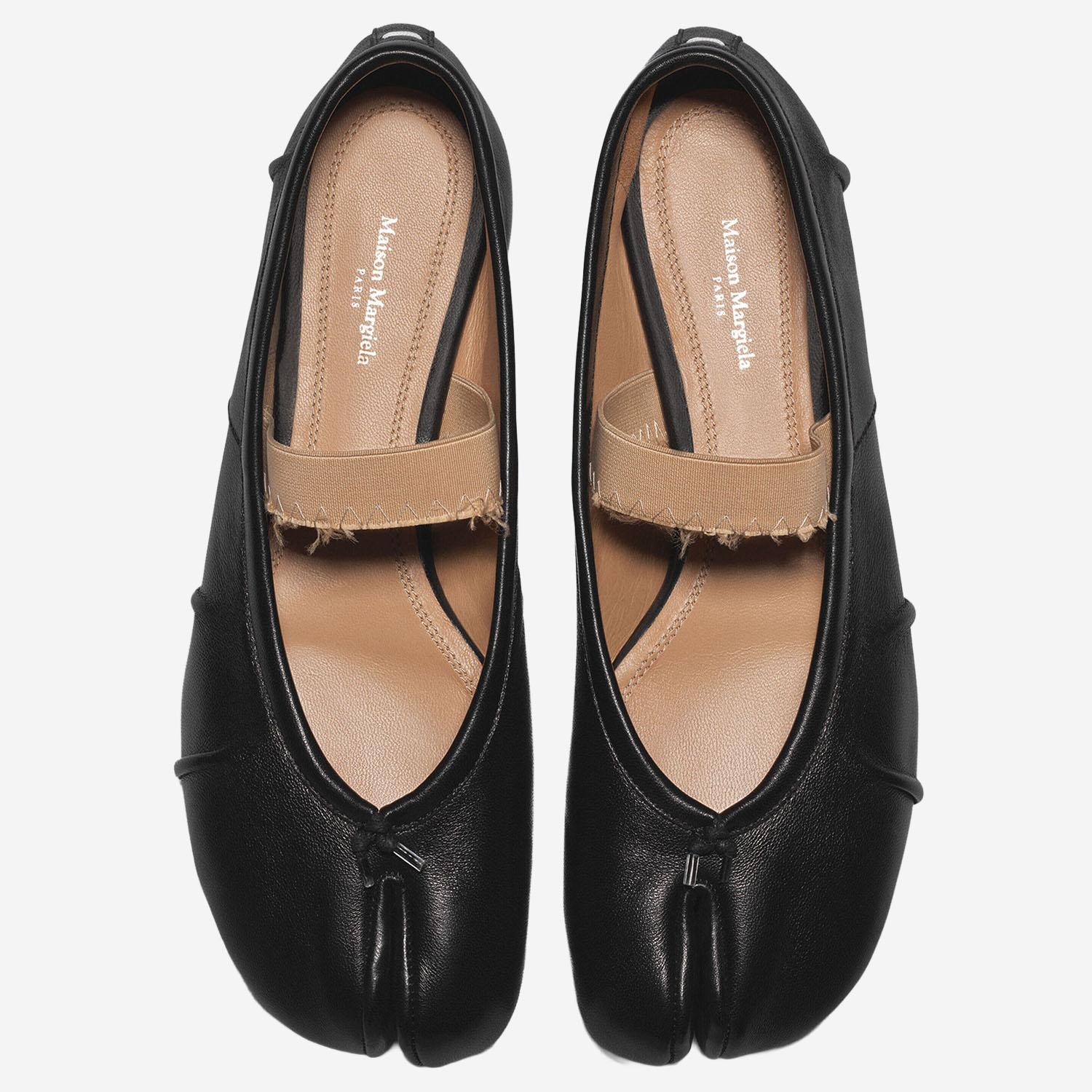 BALLERINE IN PELLE CON PUNTA TABI S39WZ0104 P6853HA334 MAISON MARGIELA 