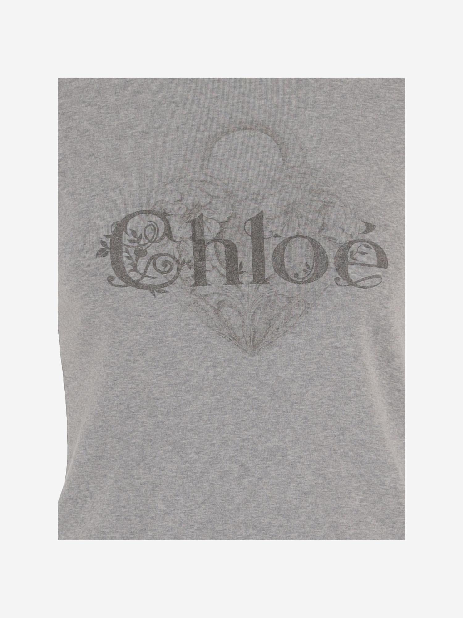 T-SHIRT IN COTONE CON LOGO CH25WJH03195 01B CHLOE 