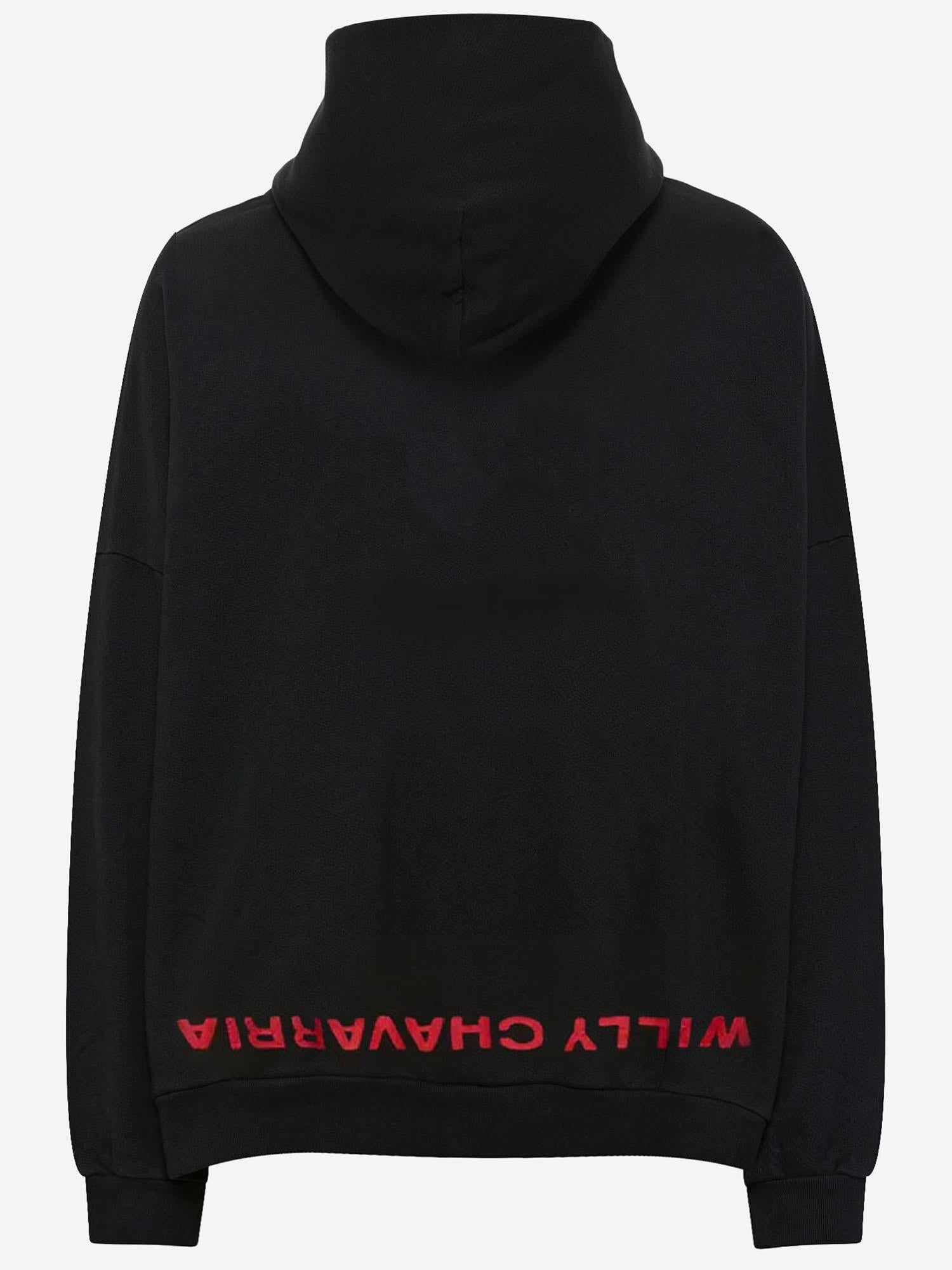 FELPA IN COTONE CON RICAMO FRONTALE WCJSY0241 001 WILLY CHAVARRIA 