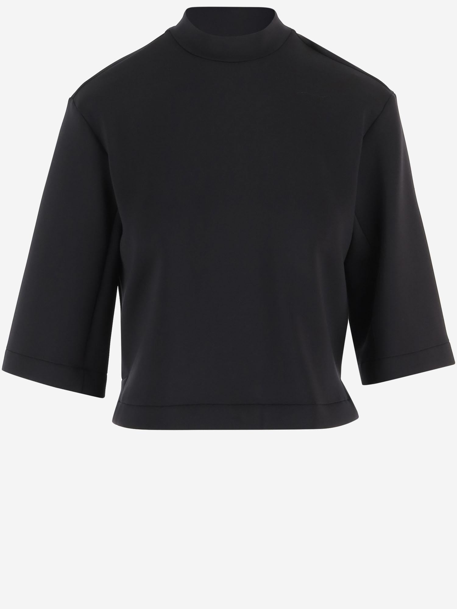 T-SHIRT IN NYLON STRETCH CON LOGO 8C0000289A8K 999 MONCLER 