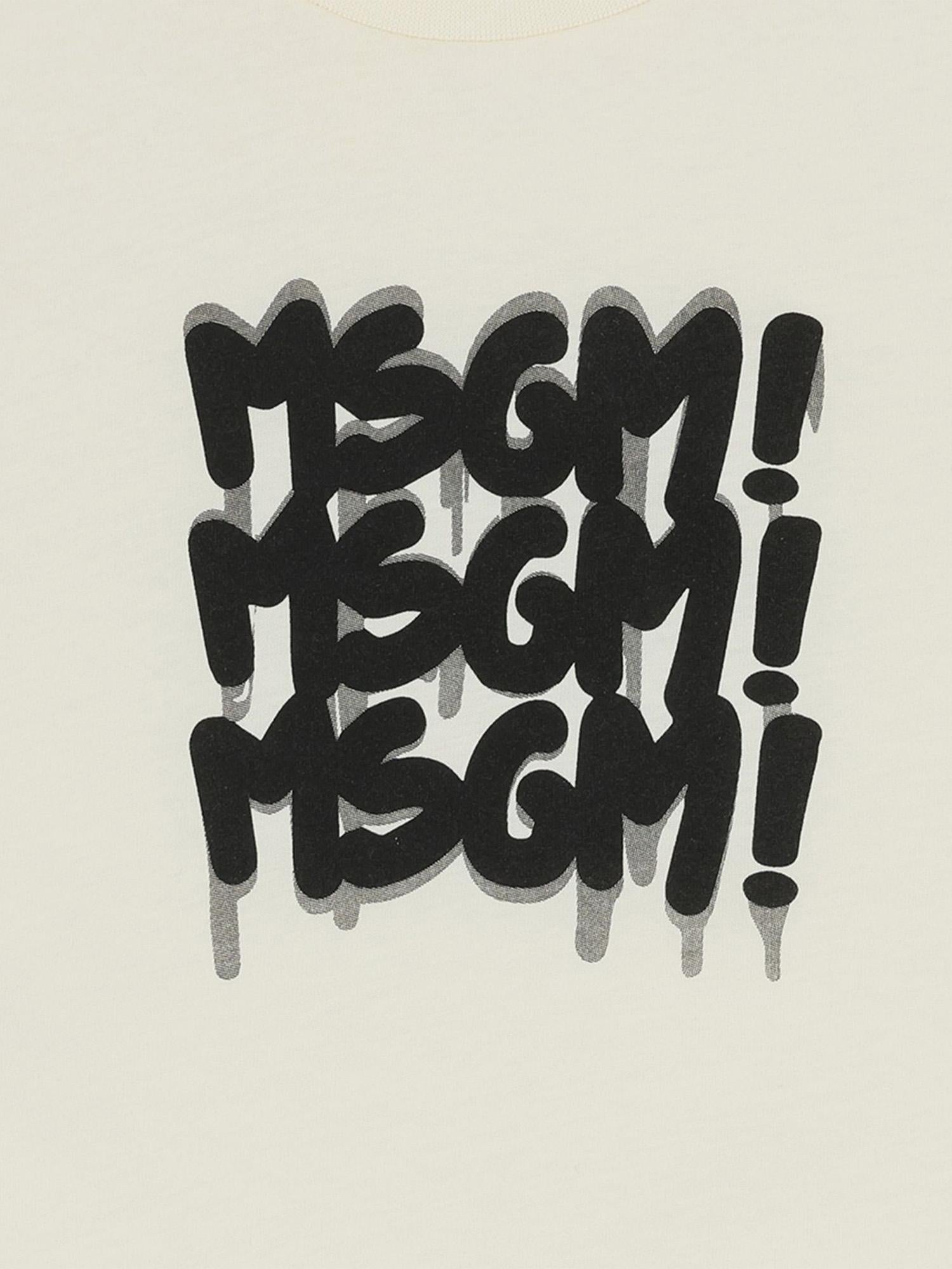T-SHIRT IN COTONE CON LOGO S6MSJBTH227 013 MSGM KIDS 