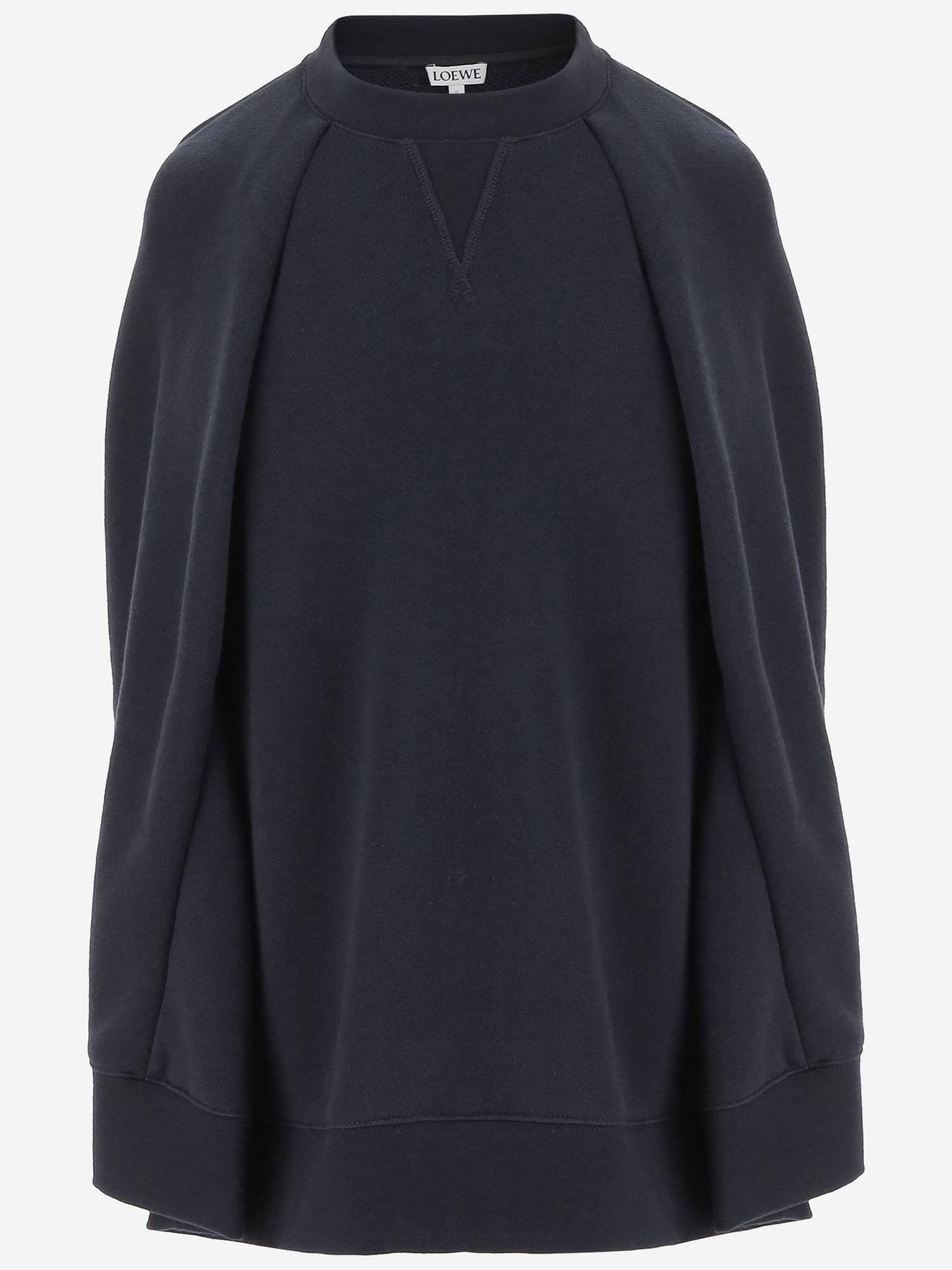 FELPA A MANTELLA IN COTONE E CASHMERE S359Y27X66 5440 LOEWE 