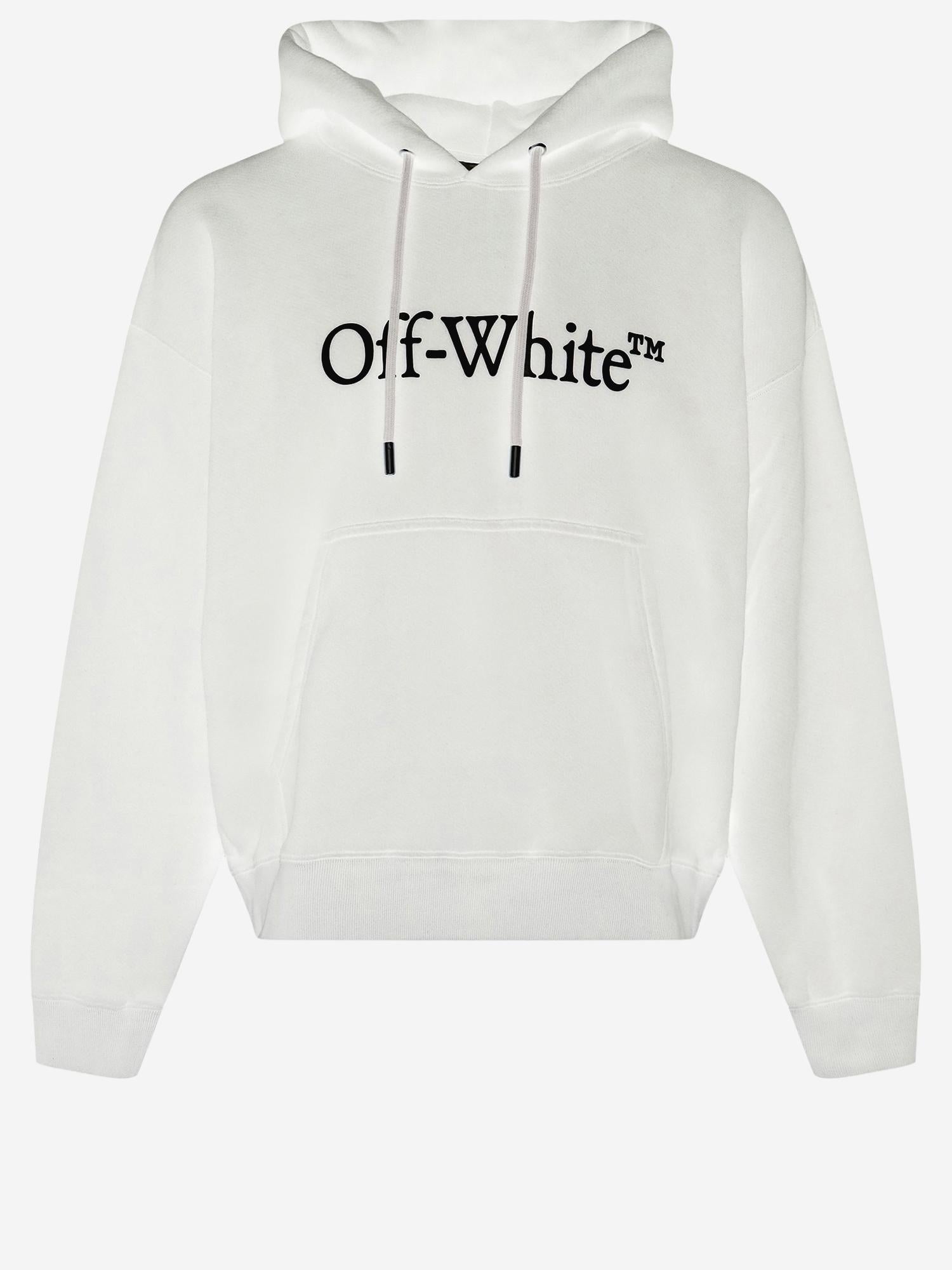 FELPA IN COTONE CON LOGO 44MBB085C9F012 0110 OFF-WHITE 
