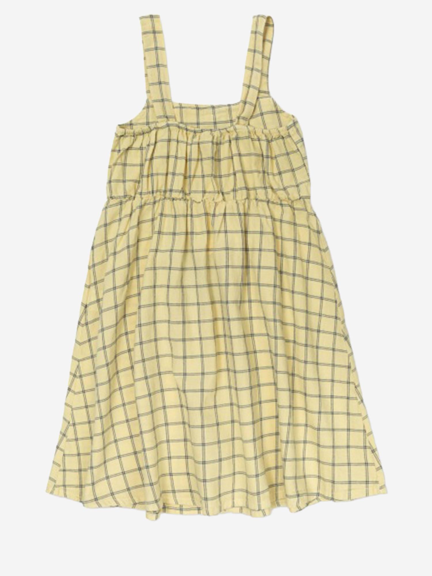 ABITO IN COTONE CON MOTIVO A QUADRI B126AC107 YELLOW BOBO CHOSES KIDS 