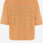 T-SHIRT IN COTONE CON STAMPA LOGO TAMARA ORANGE ONE TEE 