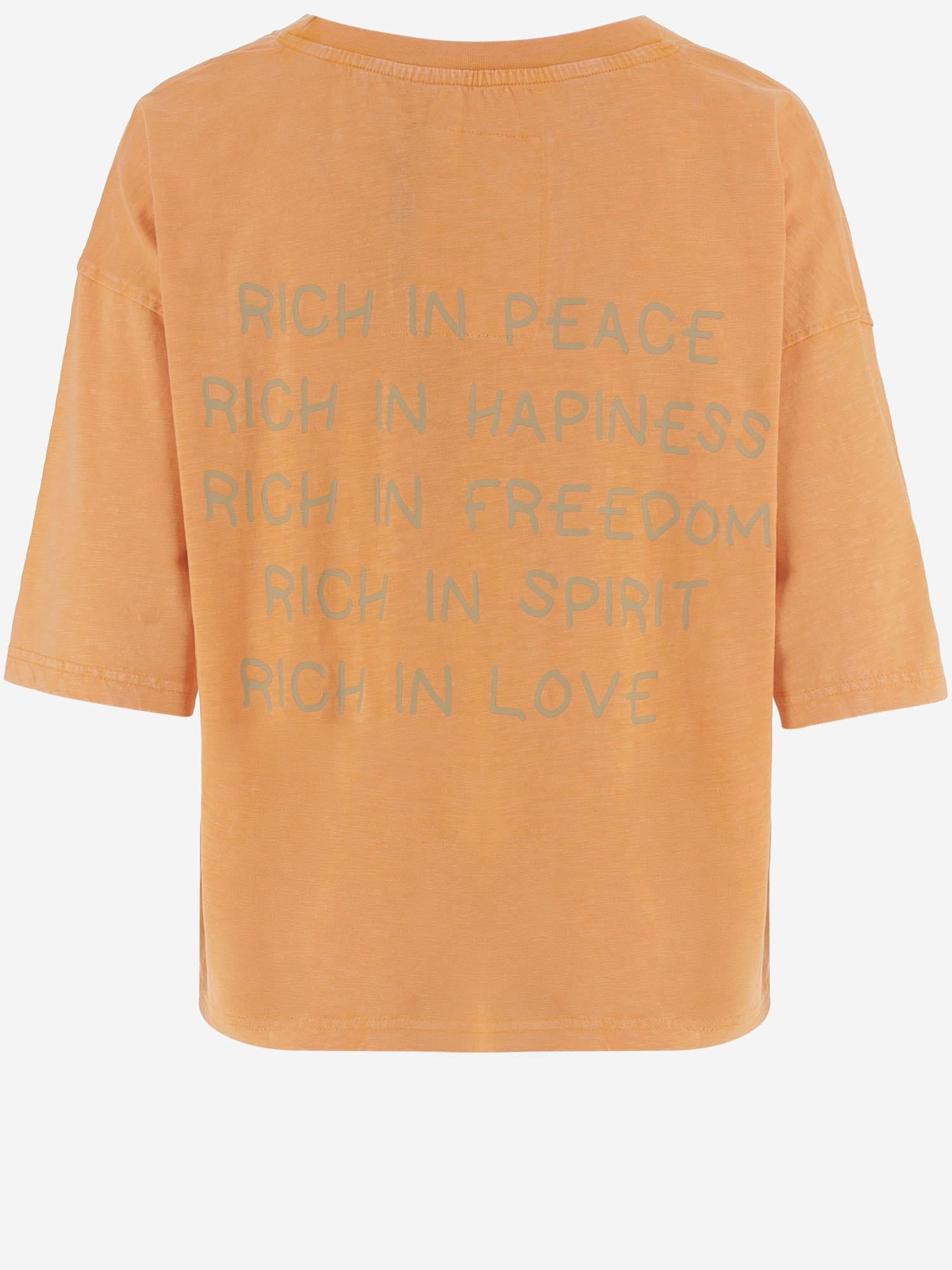 T-SHIRT IN COTONE CON STAMPA LOGO TAMARA ORANGE ONE TEE 