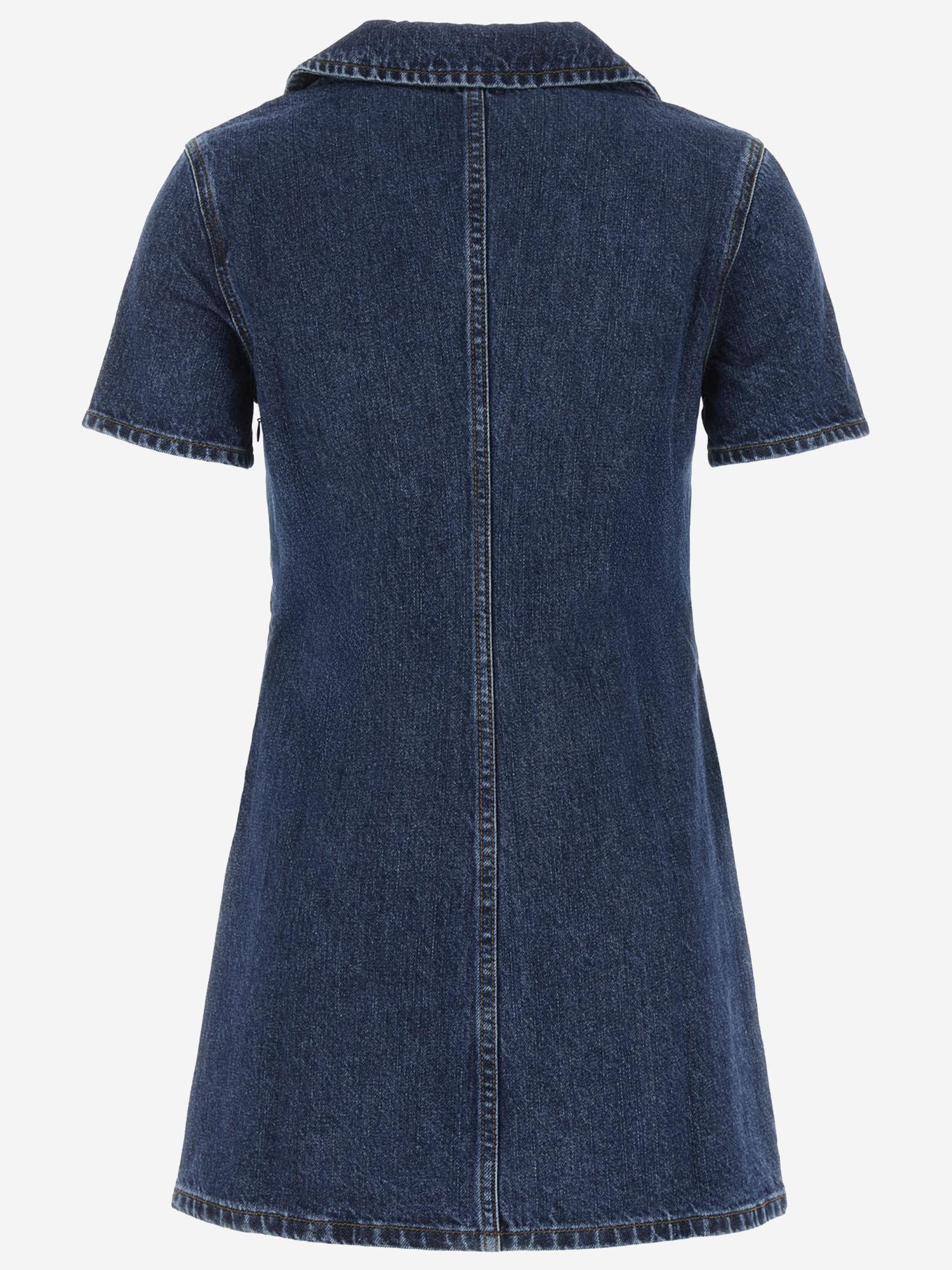 MINI ABITO IN DENIM DI COTONE CON FIOCCHI PF25812SBL BLUE SELF PORTRAIT 